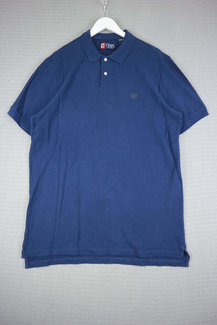 Chaps Ralph Lauren Polo BUtton Up Large Blue Tall Size